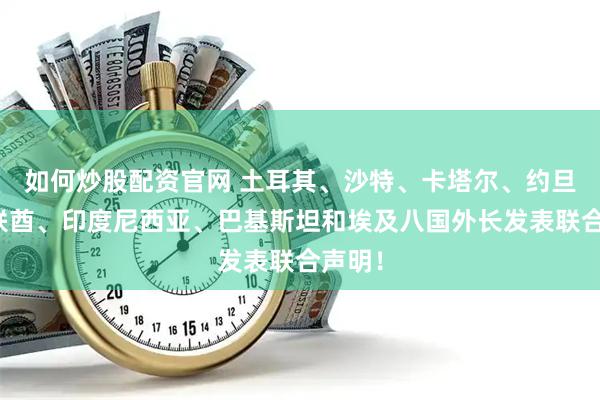 如何炒股配资官网 土耳其、沙特、卡塔尔、约旦、阿联酋、印度尼西亚、巴基斯坦和埃及八国外长发表联合声明！